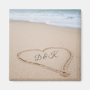 Strand-Liebe des Monogramm-  I Magnet