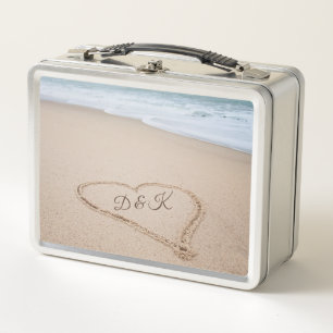 Strand-Liebe des Monogramm-  I Metall Brotdose