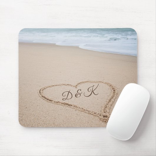 Strand-Liebe des Monogramm-| I Mousepad (Mit Mouse)