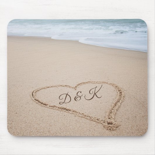 Strand-Liebe des Monogramm-| I Mousepad (Vorne)