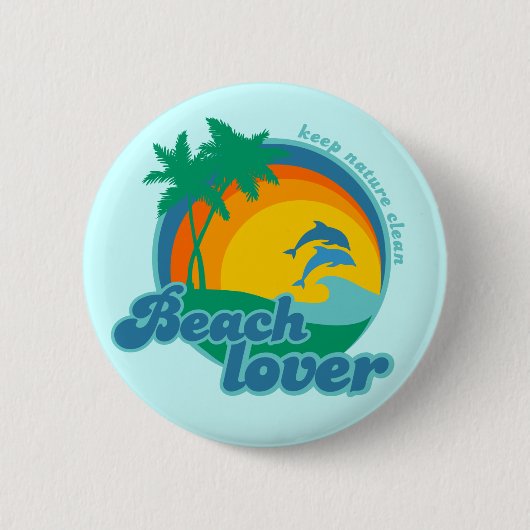 Strand-Liebhaberknopf Button (Vorderseite)