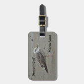 Strand Lover Lone Grau Seagull Küstenvogel Gepäckanhänger (Vorderseite vertikal)