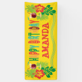Strand Luau Geburtstags-Party Banner (Vertikal)