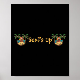 Strand Lustiger Sonne Surfen Skelett Jacksonville Poster