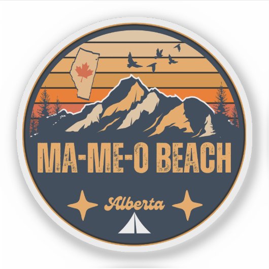 Strand Ma-Me-O, Alberta Aufkleber (Vorderseite)