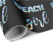 Strand Mädchen Geschenkpapier (Rolleneckpunkt)