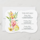 Strand-Mädchen-Junggeselinnen-Abschieds-Einladung Einladung (Rückseite)