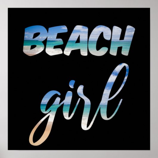 Strand Mädchen Poster (Vorne)