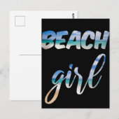 Strand Mädchen Postkarte (Vorne/Hinten)