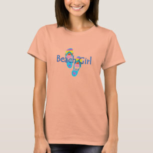 Strand-Mädchen-T-Shirt T-Shirt