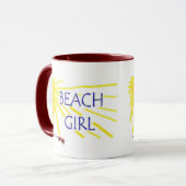Strand-Mädchen Tasse (Vorderseite Links)
