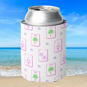 Strand Mahjong Bikini Seestern Palme Fliesen Dosenkühler