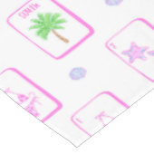 Strand Mahjong Bikini Seestern Palme Küste Tischdecke (Schrägansicht)