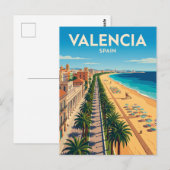 Strand Malvarrosa Spanien Postkarte (Vorne/Hinten)