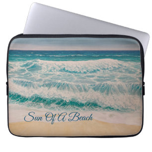 Strand Meer Brandung Sonne eines Strandes Laptopschutzhülle