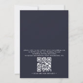 Strand Meer jenseits des Riffs QR-Code Hochzeit Einladung (Rückseite)