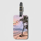 Strand, Meer, Meer Gepäckanhänger (Vorderseite Vertikal)