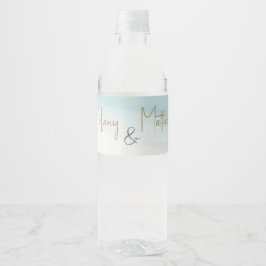 Strand Meer Meer Hochzeit Wasserflasche Etikett