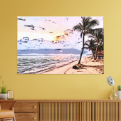 Strand, Meer, Meer Leinwanddruck (Insitu (Wohnzimmer))