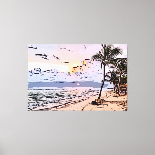 Strand, Meer, Meer Leinwanddruck (Vorderseite)