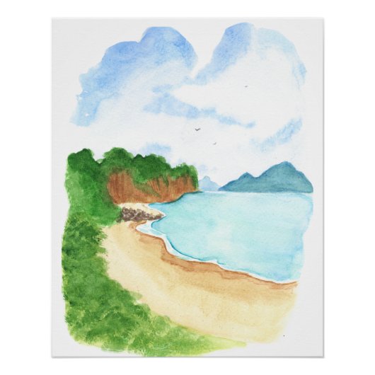 Strand Meer Poster (Vorderseite)