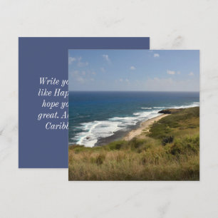 Strand Meer Sand Natur Himmel Karibik USVI Notiz Karte