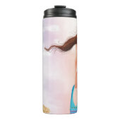 *~* Strand Meer Schöne Frau Bikini Thermosbecher (Vorderseite)