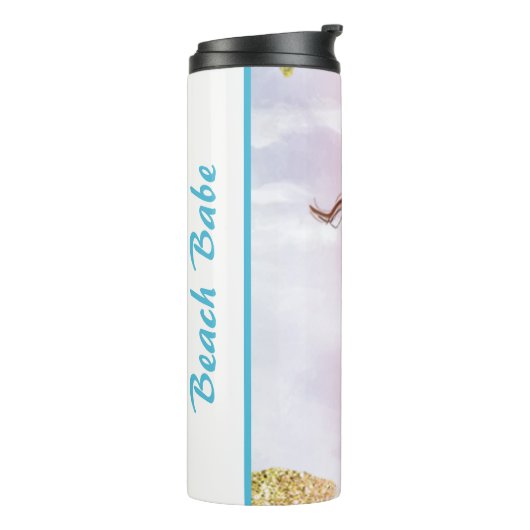 *~* Strand Meer Schöne Frau Bikini Thermosbecher (Nach links gedreht)