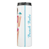*~* Strand Meer Schöne Frau Bikini Thermosbecher (Rückseite)