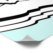 Strand Meer & Türkis Polka Dot Glasses Badezimmer Poster (Ecke)