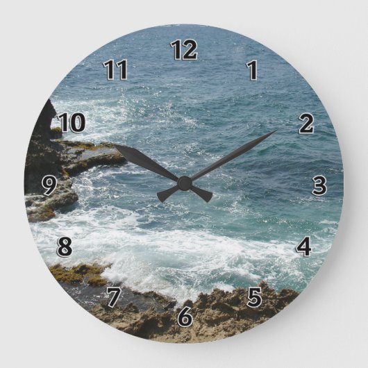 Strand Meeres Große Wanduhr (Vorderseite)