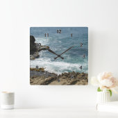 Strand Meeres Quadratische Wanduhr (Zuhause)