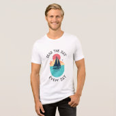 Strand, Meeresleben, Boot, Fun T - Shirt (Vorderseite voll)