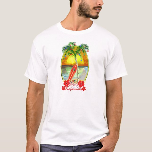 Strand Mele Kalikimaka T-Shirt (Vorderseite)