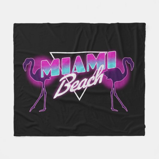 Strand Miami Fleecedecke (Vorderseite (Horizontal))