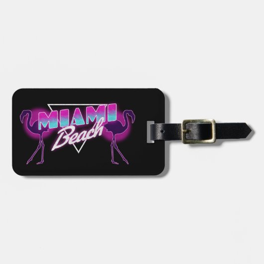 Strand Miami Gepäckanhänger (Vorderseite horizontal)