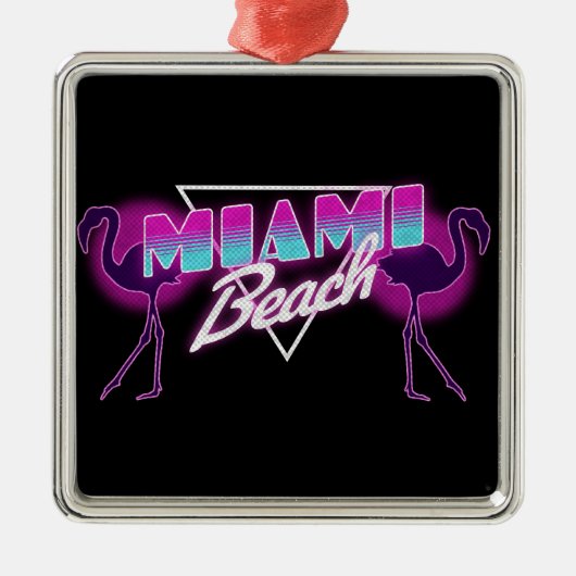 Strand Miami Ornament Aus Metall (Vorne)