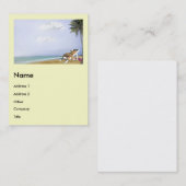 Strand-Miezekatze Visitenkarte (Vorne/Hinten)