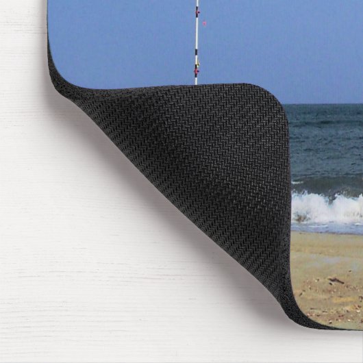 Strand mit Angeln Mousepad (Ecke)