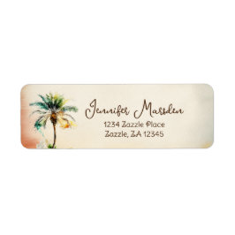 Strand mit Aquarellfarben