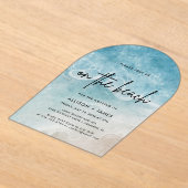 Strand mit Aquarellfarben Acryleinladungen (Ablage )