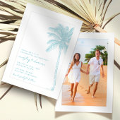 Strand mit Aquarellfarben am Strand Einfaches Foto Einladung