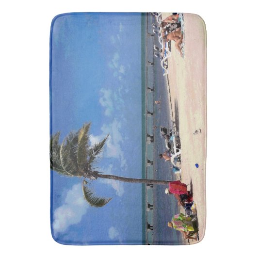 Strand mit Coconut Palm Badematte (Vorderseite Vertikal)