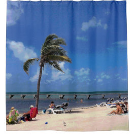 Strand mit Coconut Palm Duschvorhang