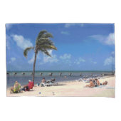 Strand mit Coconut Palm Kissenbezug (Vorderseite-Links)
