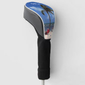 Strand mit Coconut Palm Monogram Golf Head Cover Headcover (angewinkelt)