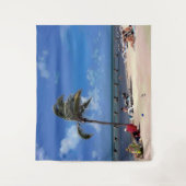 Strand mit Coconut Palm Wandteppich (Vorderseite)