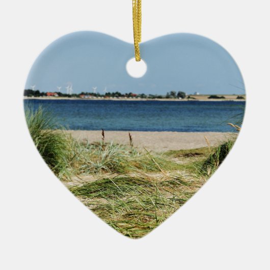 Strand mit Dünen Keramikornament (Vorne)