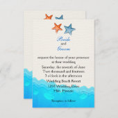 Strand mit Einladung zur Hochzeit von Starfish (Vorne/Hinten)