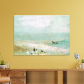 Strand mit Figuren und Anlegestelle. c.1830 Leinwanddruck (Insitu (Wohnzimmer))